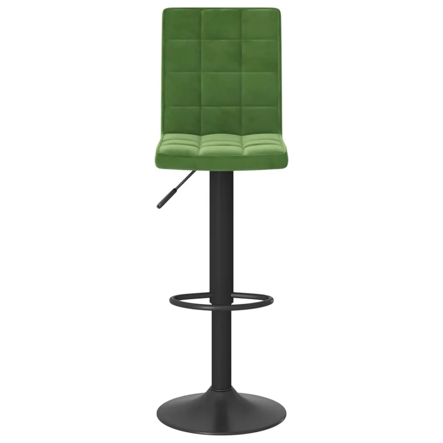 Tabourets de bar lot de 2 vert foncé velours - 4