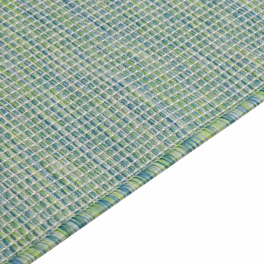 Tapis à tissage plat d'extérieur 80x250 cm Turquoise - 4