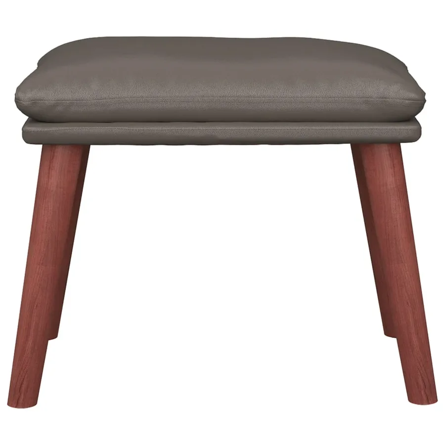 Repose-pied Gris 45x29,5x35 cm Similicuir - 3
