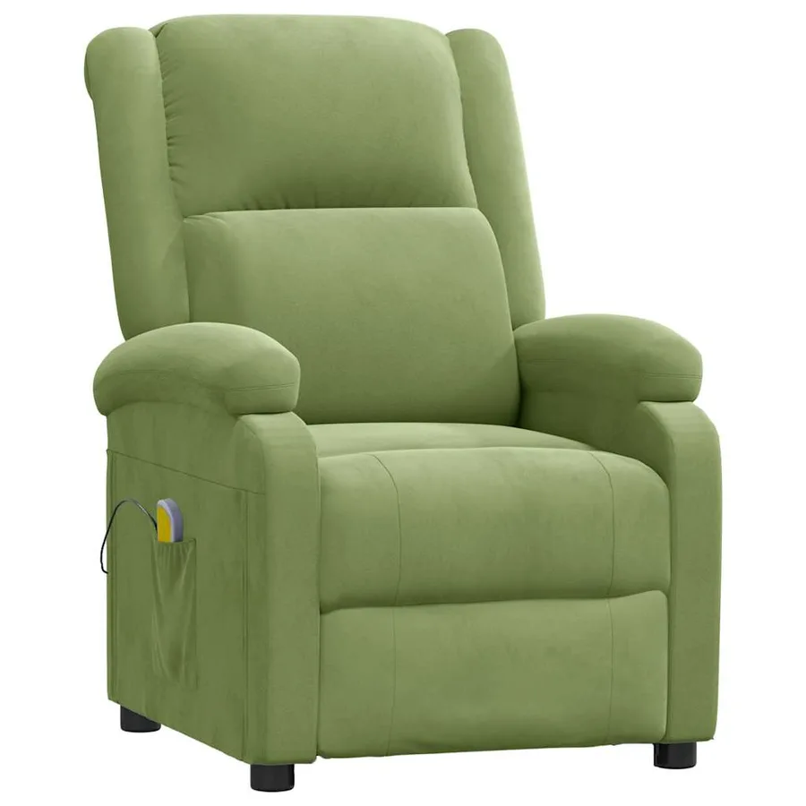 Fauteuil de massage Vert clair velours - 2