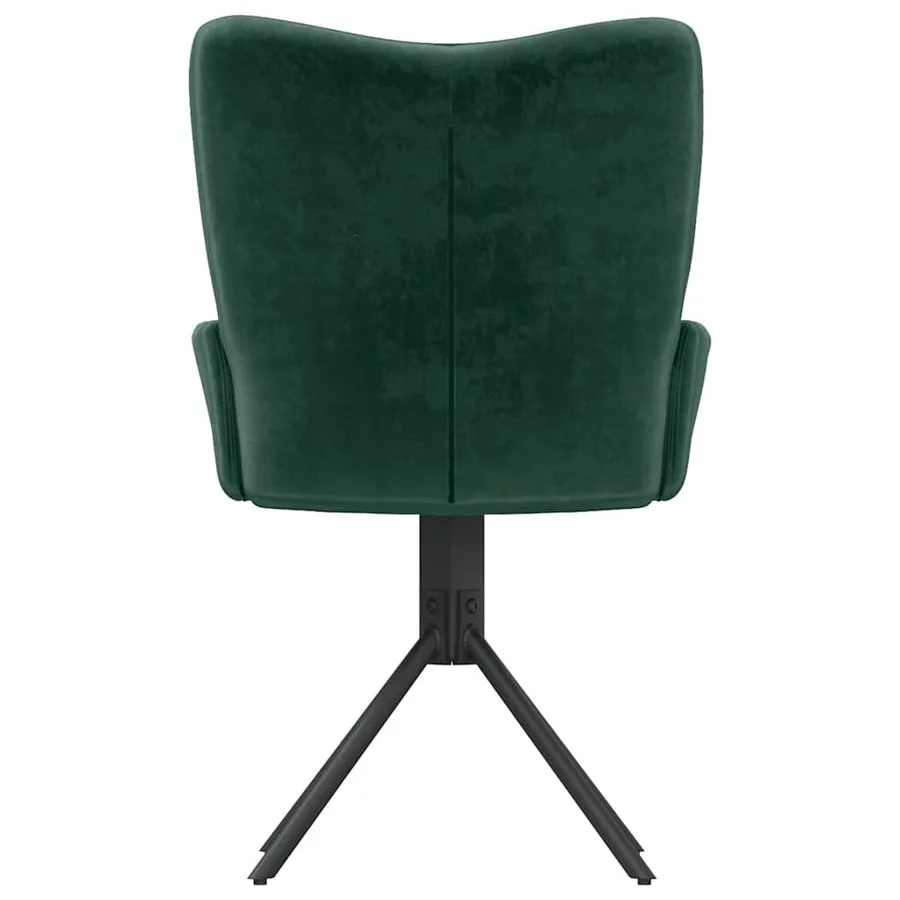 Chaises pivotantes à manger lot de 2 Vert foncé Velours - 7