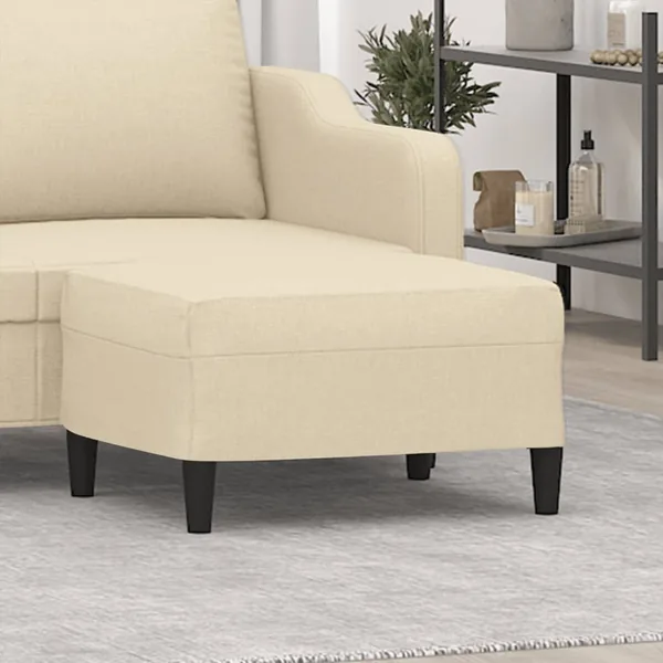 Repose-pied Crème 70x55x41 cm Tissu
