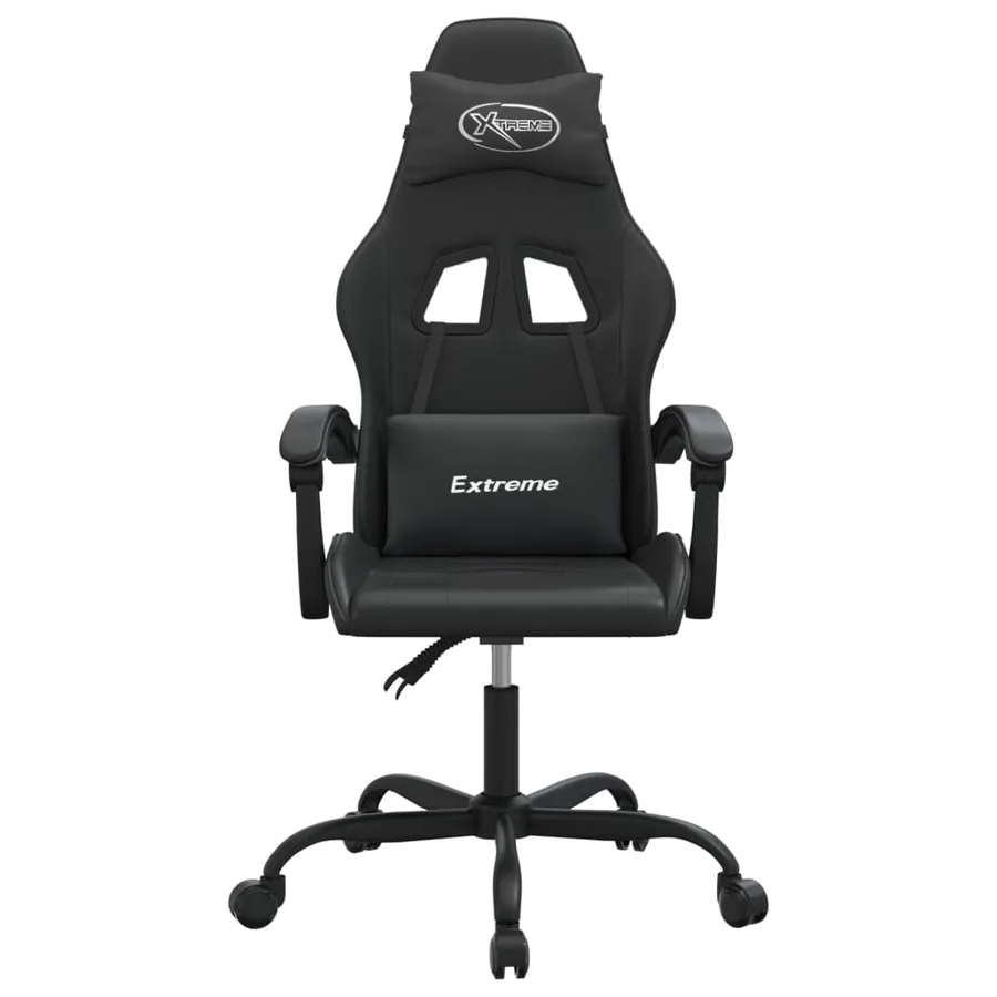 Chaise de jeu pivotante Noir Similicuir - 3