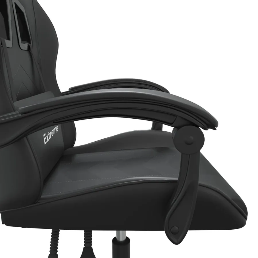 Chaise de jeu pivotante Noir Similicuir - 7