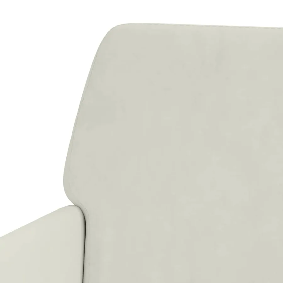 Fauteuil Crème 62x79x79 cm Velours - 6