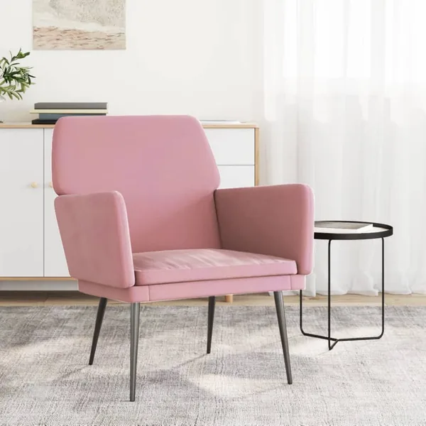 Fauteuil Rose 62x79x79 cm Velours