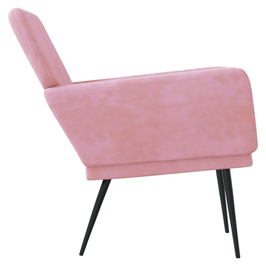 Fauteuil Rose 62x79x79 cm Velours - 4