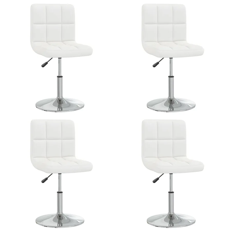 Chaises à manger lot de 4 blanc similicuir - 2