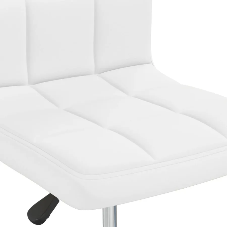 Chaises à manger lot de 4 blanc similicuir - 8