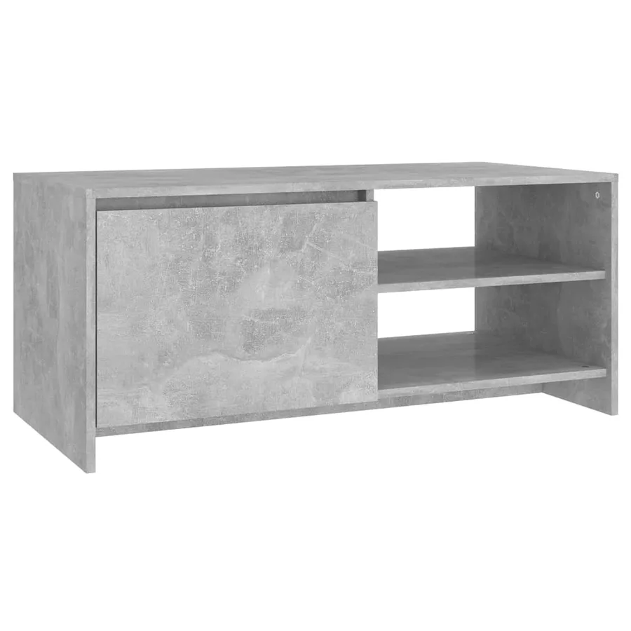 Table basse gris béton 102x50x45 cm bois d'ingénierie - 2
