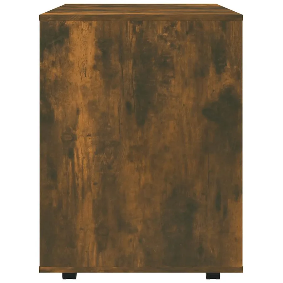 Armoire roulante Chêne fumé 60x53x72 cm Bois d'ingénierie - 7