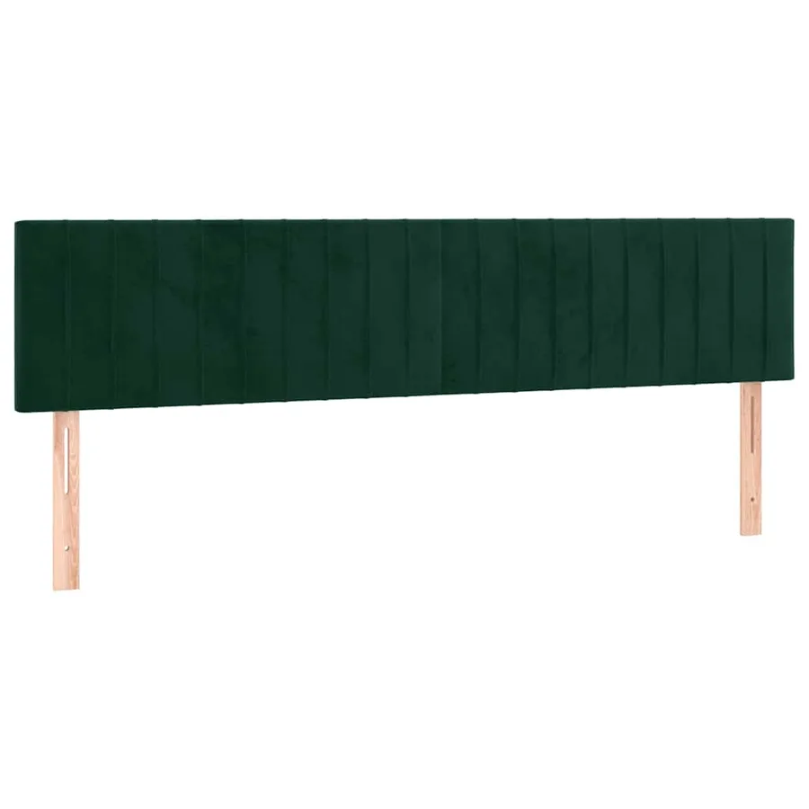 Têtes de lit Vert foncé 200x5x78/88 cm Velours - 2