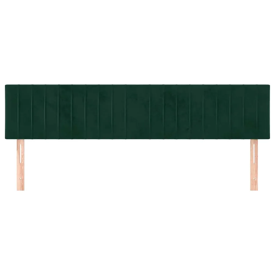 Têtes de lit Vert foncé 200x5x78/88 cm Velours - 3