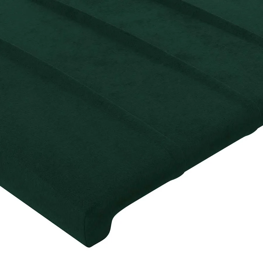 Têtes de lit Vert foncé 200x5x78/88 cm Velours - 4