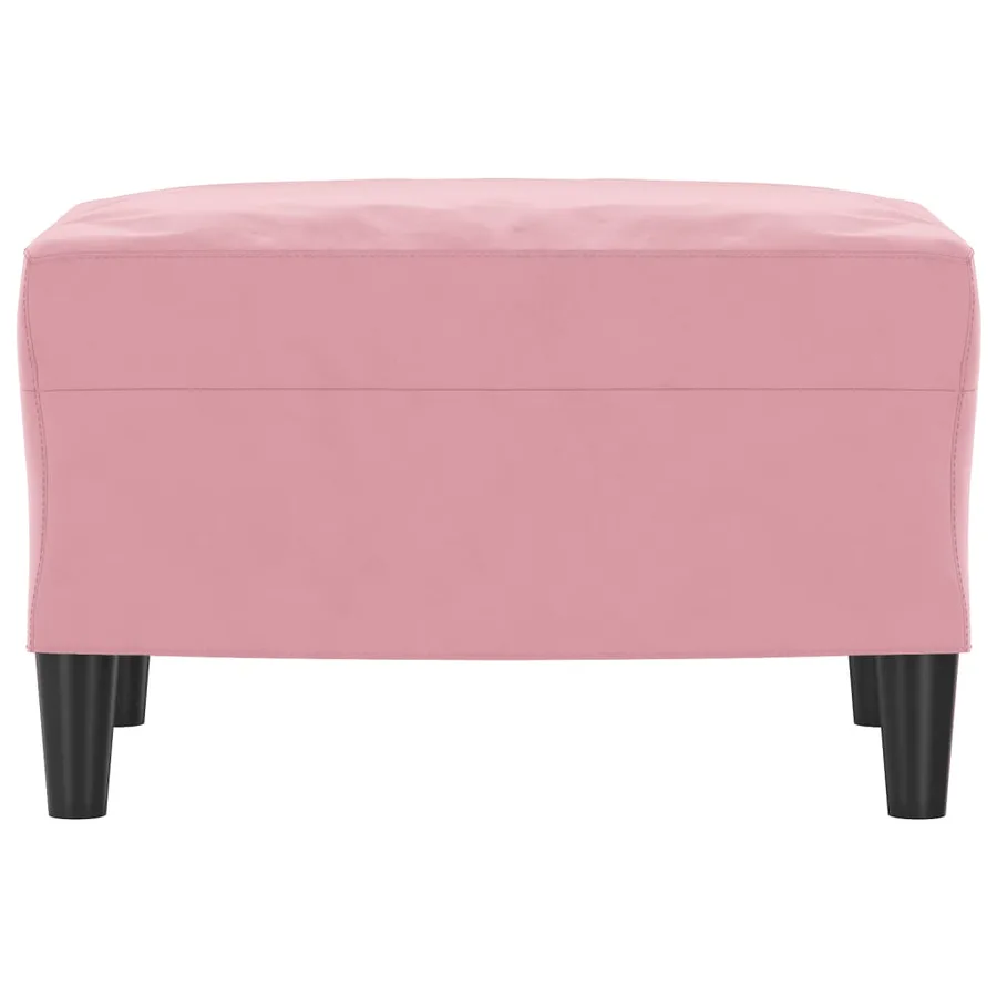 Repose-pied Rose 60x50x41 cm Velours - 3