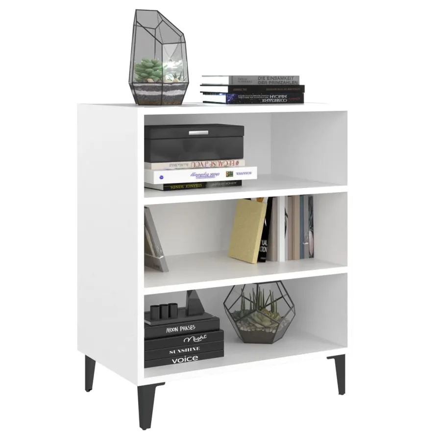 Buffet blanc 57x35x70 cm bois d’ingénierie - 5