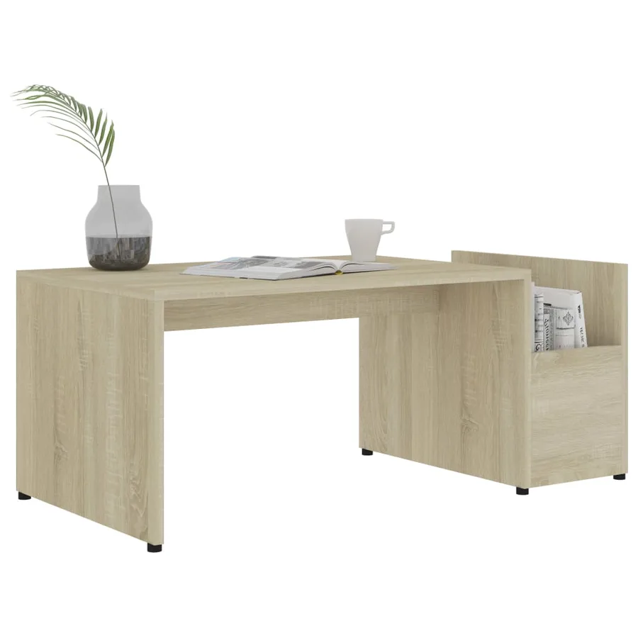Table basse Chêne sonoma 90x45x35 cm bois d’ingénierie - 3
