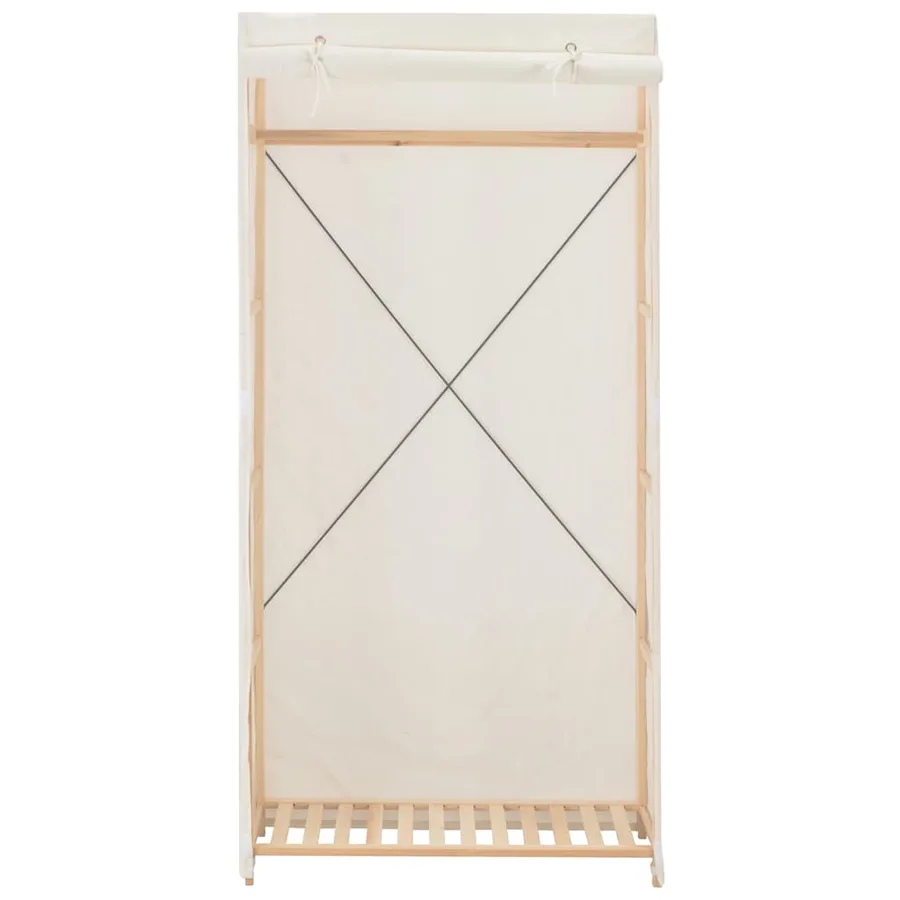 Garde-robe Blanc 79 x 40 x 170 cm Tissu - 2