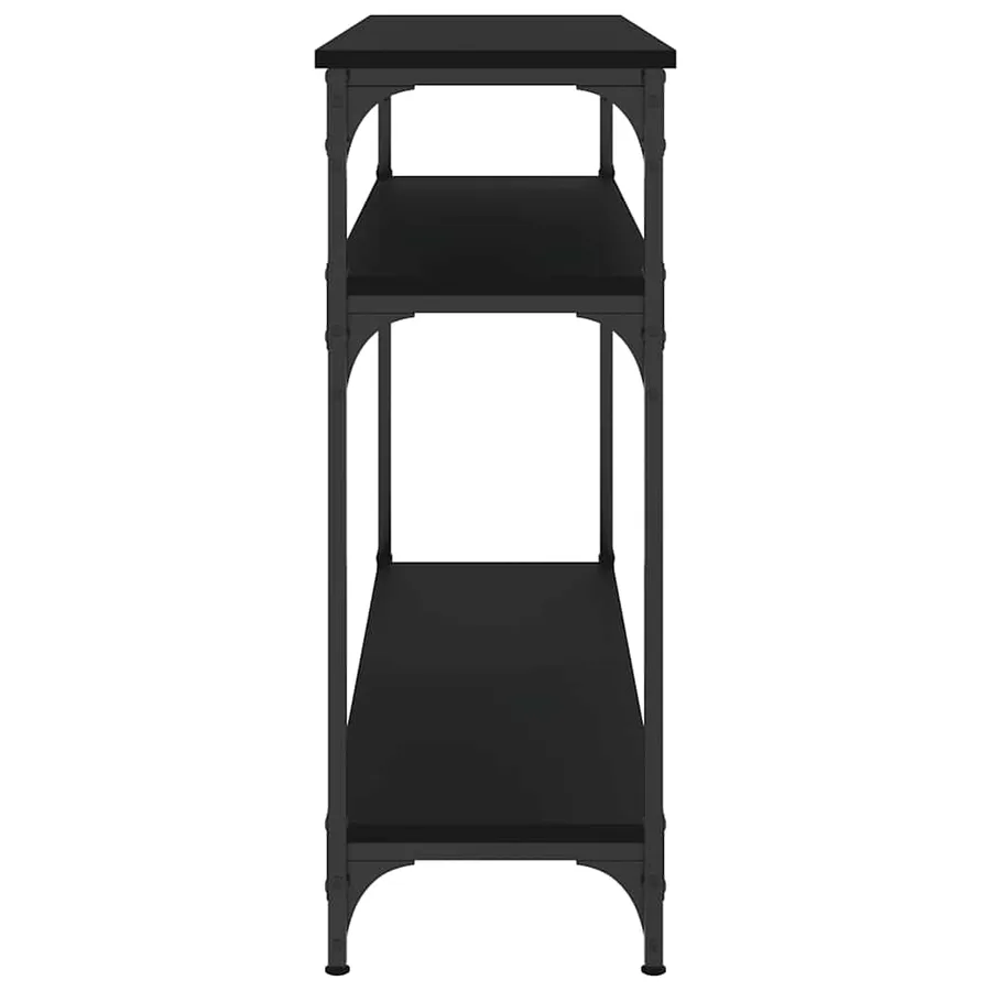 Table console noir 100x29x75 cm bois d'ingénierie - 5