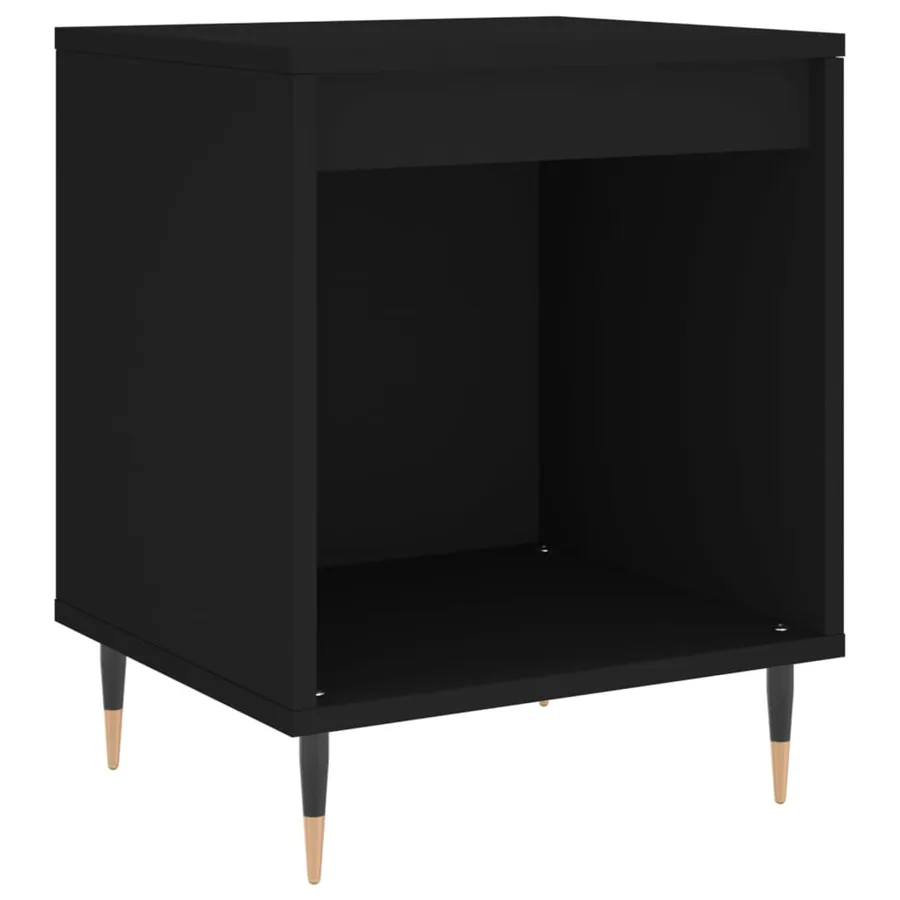 Tables de chevet 2 pcs noir 40x35x50 cm bois d’ingénierie - 4