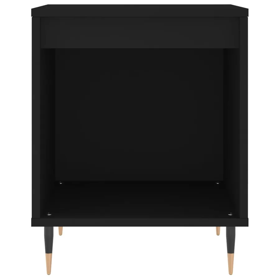 Tables de chevet 2 pcs noir 40x35x50 cm bois d’ingénierie - 5
