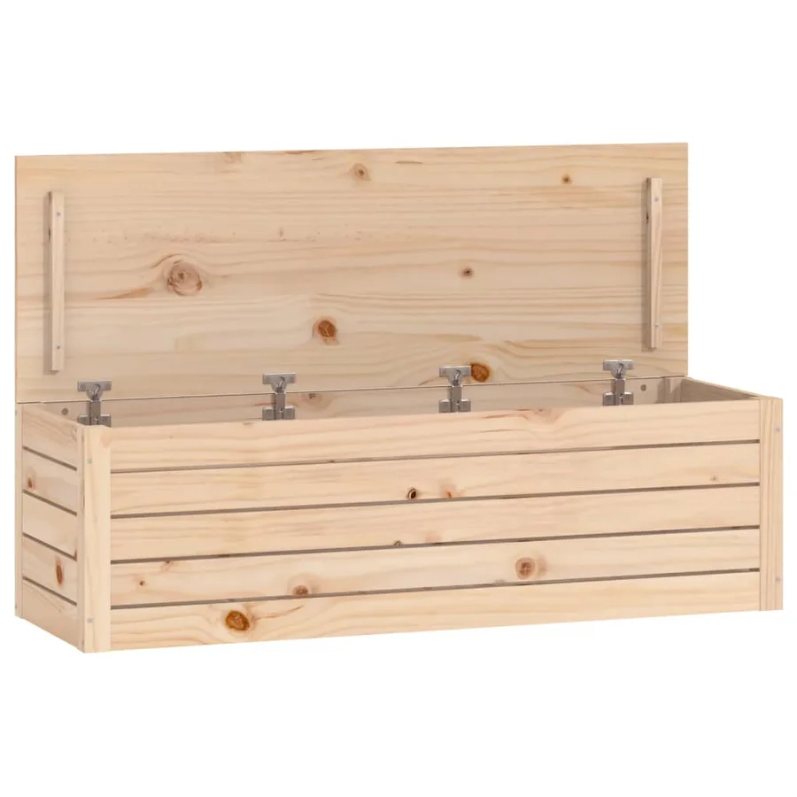Boîte de rangement 109x36,5x33 cm Bois massif de pin - 2