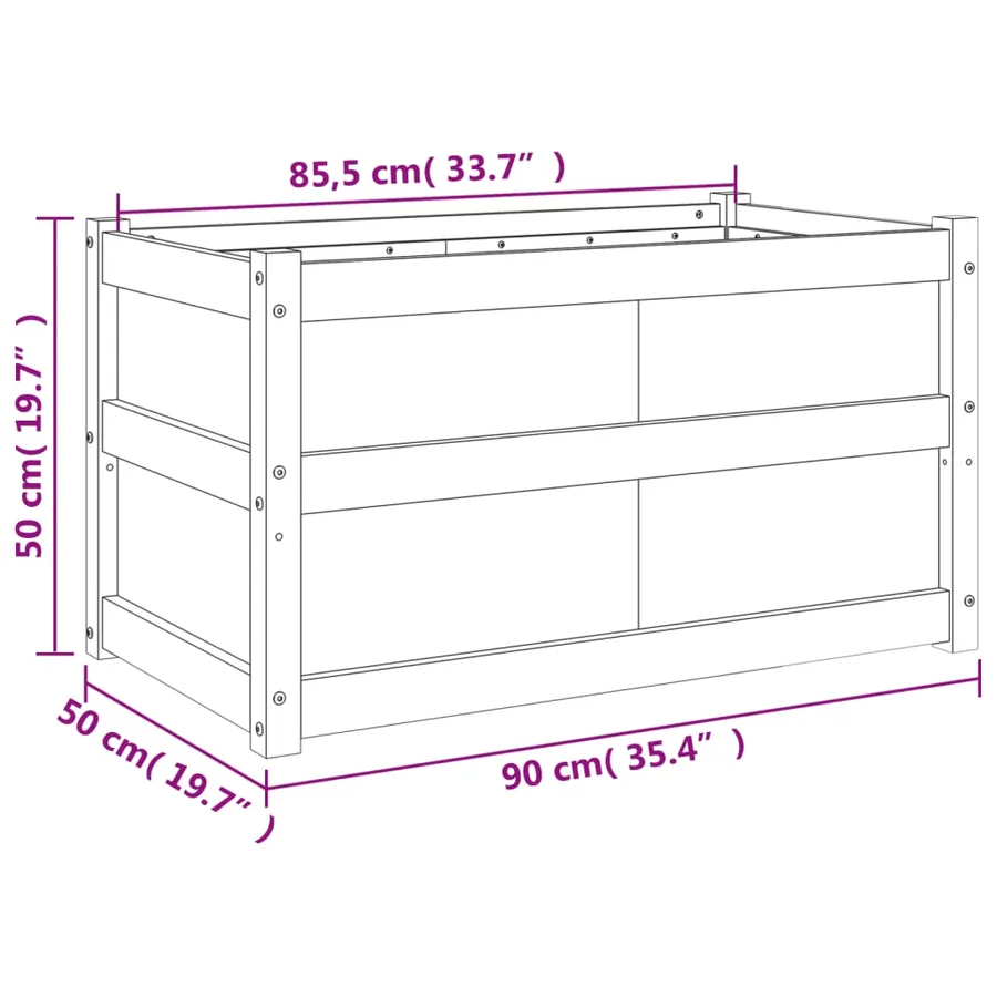 Jardinières 2 pcs bois de pin massif - 12
