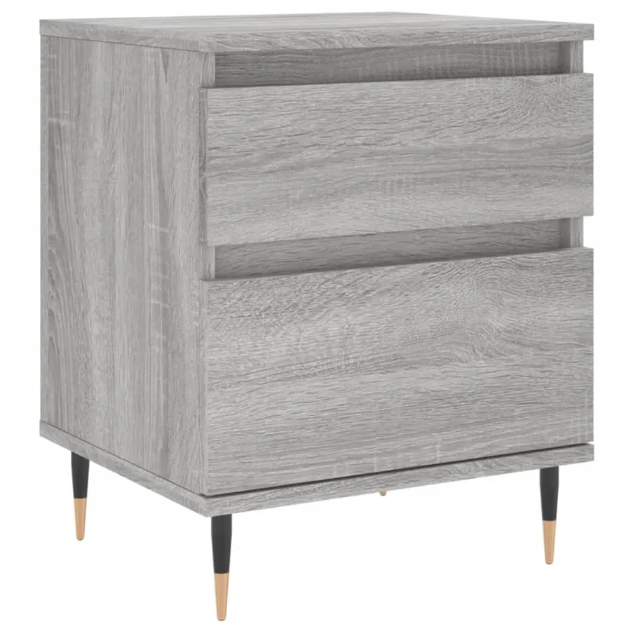 Tables de chevet 2 pcs sonoma gris 40x35x50 cm bois ingénierie - 3
