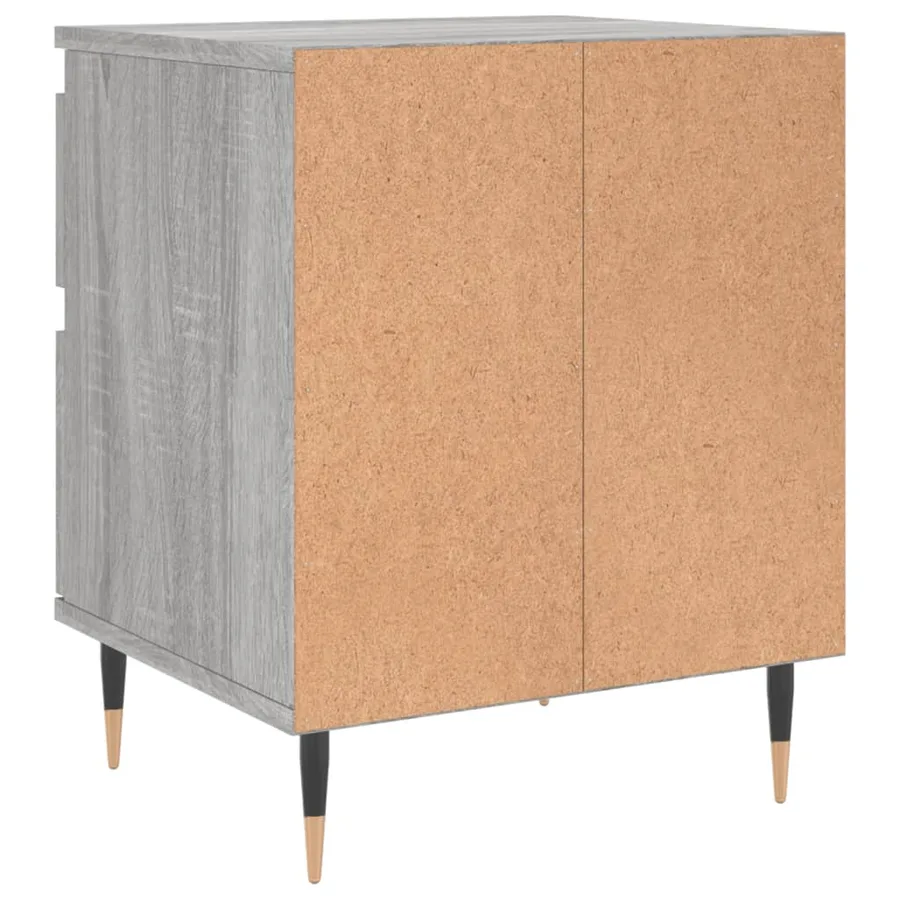 Tables de chevet 2 pcs sonoma gris 40x35x50 cm bois ingénierie - 6