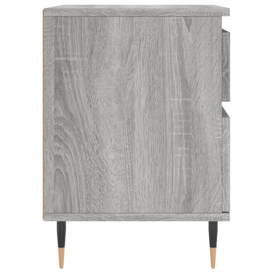 Tables de chevet 2 pcs sonoma gris 40x35x50 cm bois ingénierie - 7