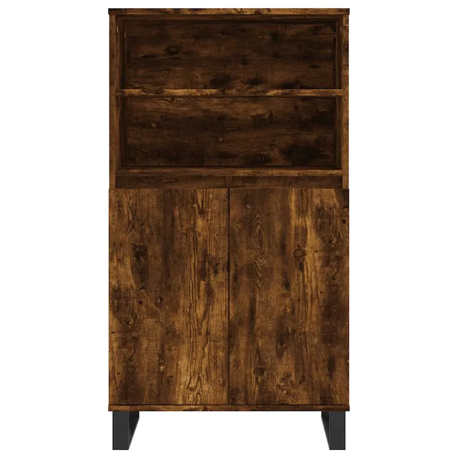 Buffet haut Chêne fumé 60x36x110 cm Bois d'ingénierie - 6