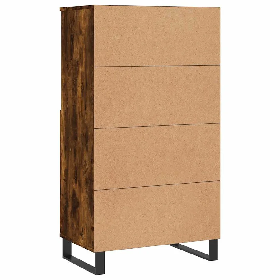 Buffet haut Chêne fumé 60x36x110 cm Bois d'ingénierie - 8