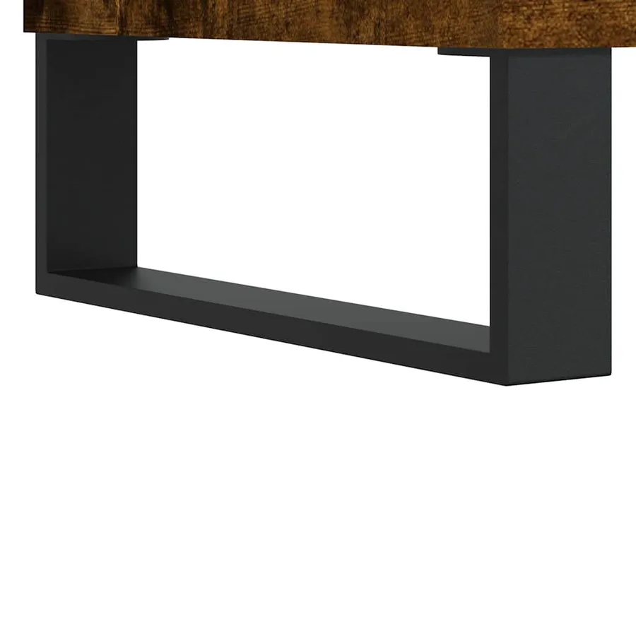 Buffet haut Chêne fumé 60x36x110 cm Bois d'ingénierie - 9
