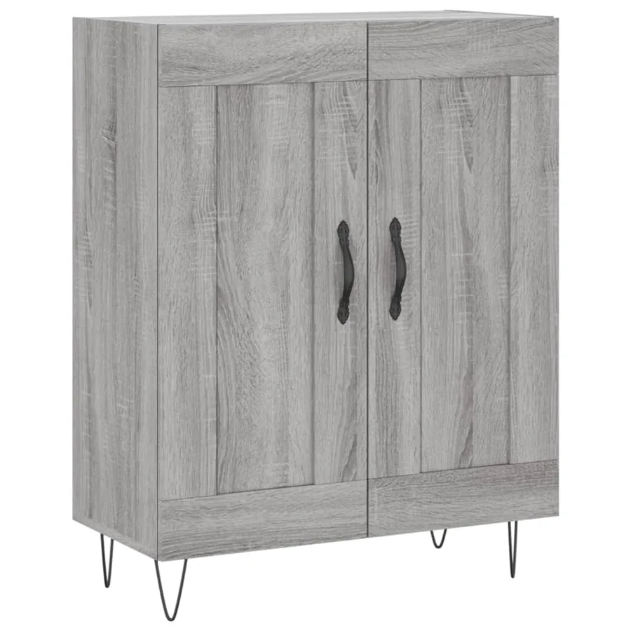 Buffet haut Sonoma gris 69,5x34x180 cm Bois d'ingénierie - 7