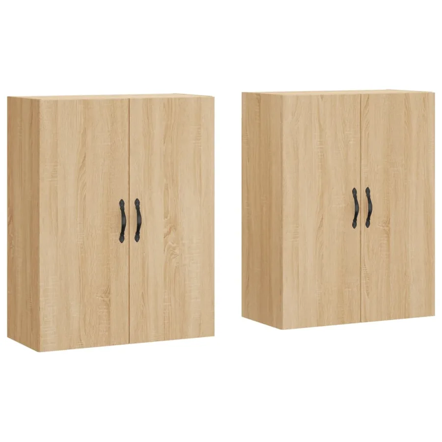 Armoires murales 2 pcs chêne sonoma bois d'ingénierie - 2