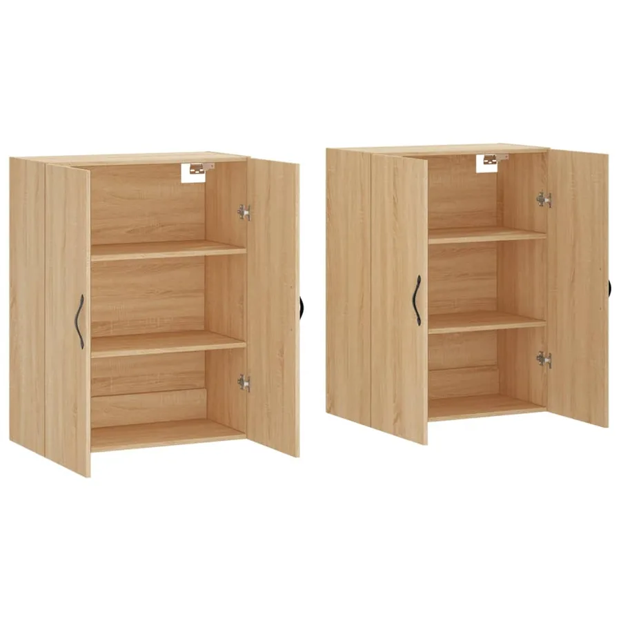 Armoires murales 2 pcs chêne sonoma bois d'ingénierie - 4