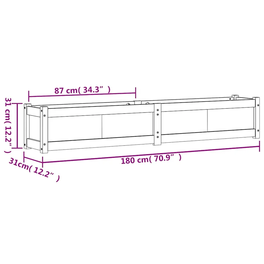 Jardinières 2 pcs bois de pin massif - 11