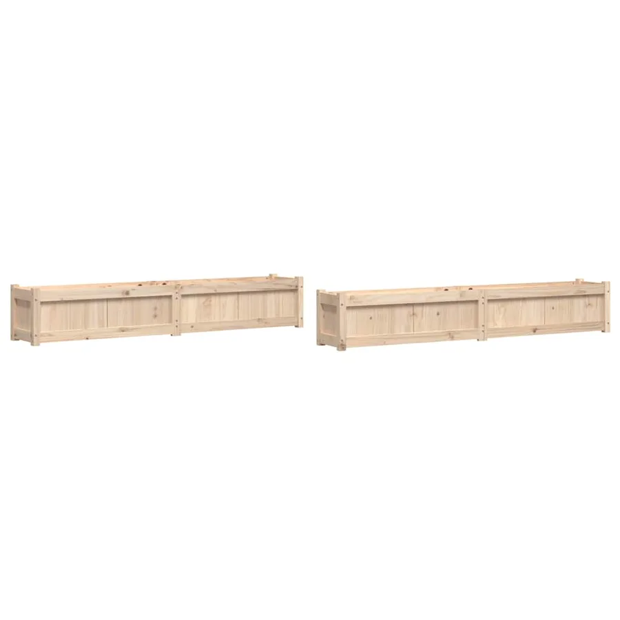 Jardinières 2 pcs bois de pin massif - 2