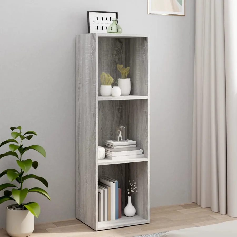 Bibliothèque/Meuble TV sonoma gris 36x30x114 cm bois ingénierie