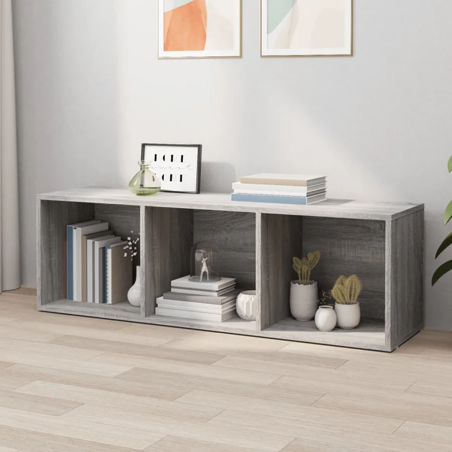 Bibliothèque/Meuble TV sonoma gris 36x30x114 cm bois ingénierie - 6