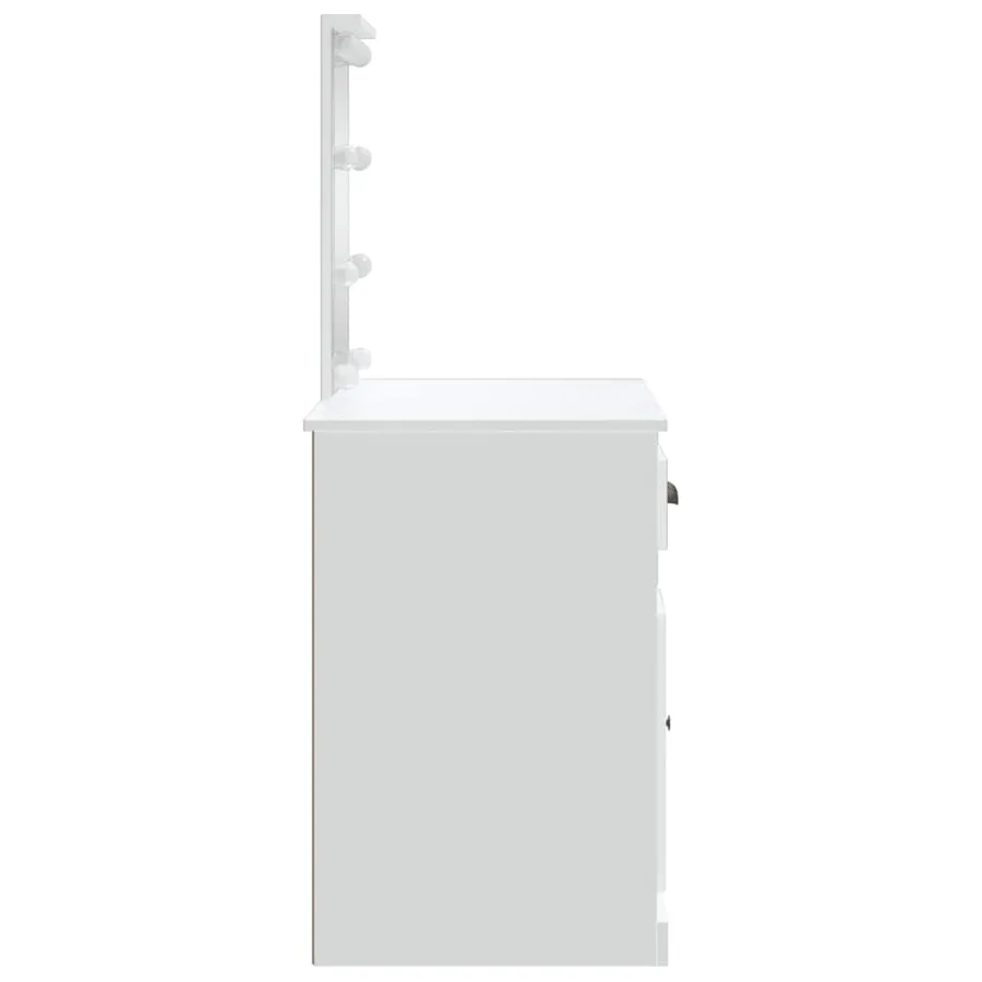 Coiffeuse avec lumières LED blanc 90x42x132,5 cm - 6
