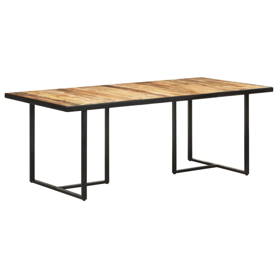 Table à manger 200 cm Bois de manguier brut - 8