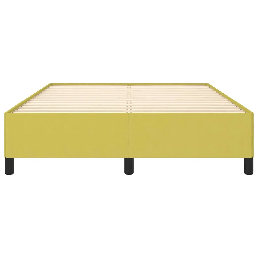 Cadre de lit sans matelas vert 140x190 cm tissu - 5