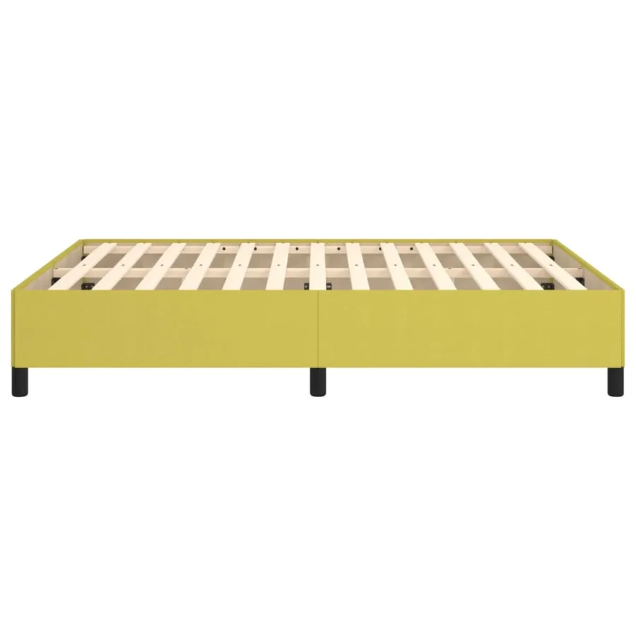 Cadre de lit sans matelas vert 140x190 cm tissu - 6