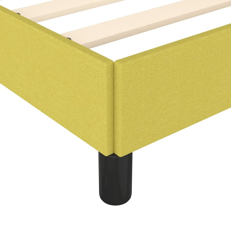 Cadre de lit sans matelas vert 140x190 cm tissu - 7