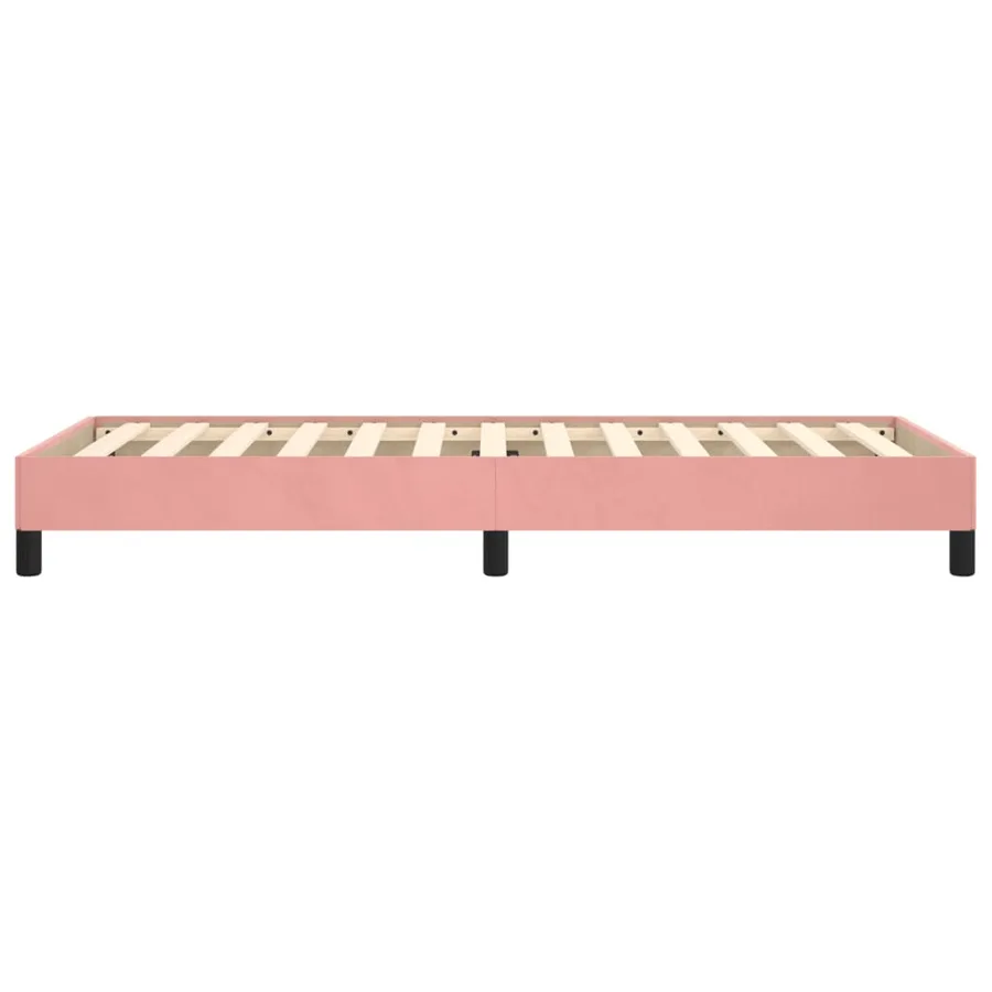 Cadre de lit sans matelas rose 80x200 cm velours - 6