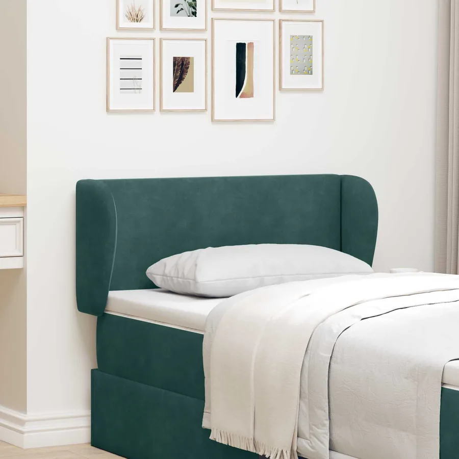 Oreille de tête de lit Vert 40 x 23 x 6 cm Velours