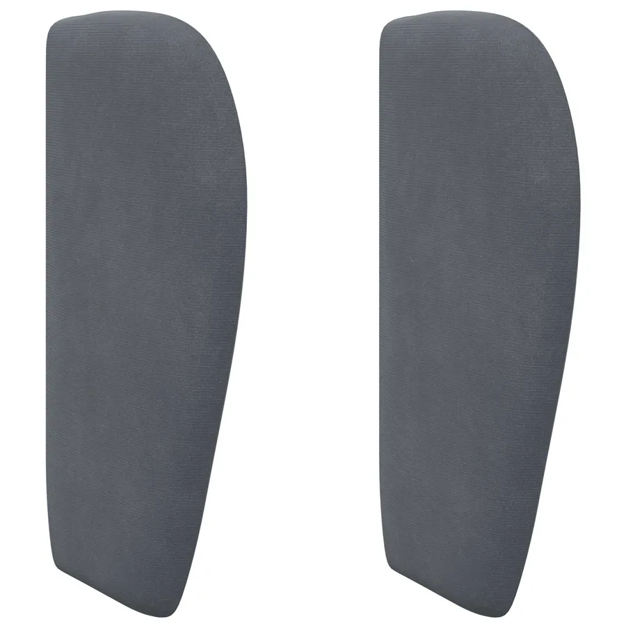 Oreille de tête de lit Gris Foncé 40 x 23 x 6 cm Velours - 2