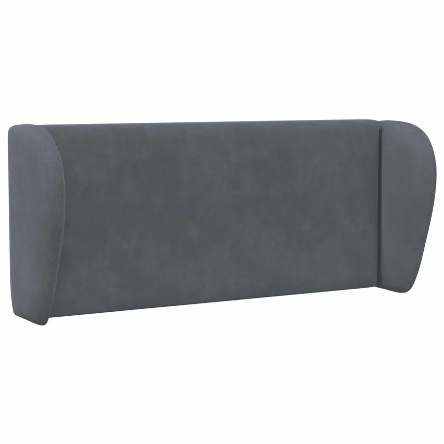 Oreille de tête de lit Gris Foncé 40 x 23 x 6 cm Velours - 3