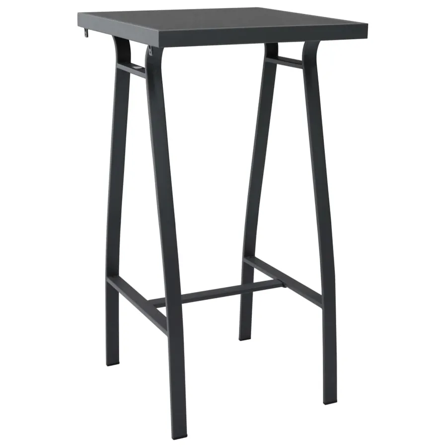 Ensemble de bar de jardin 5 pcs Noir et gris - 3